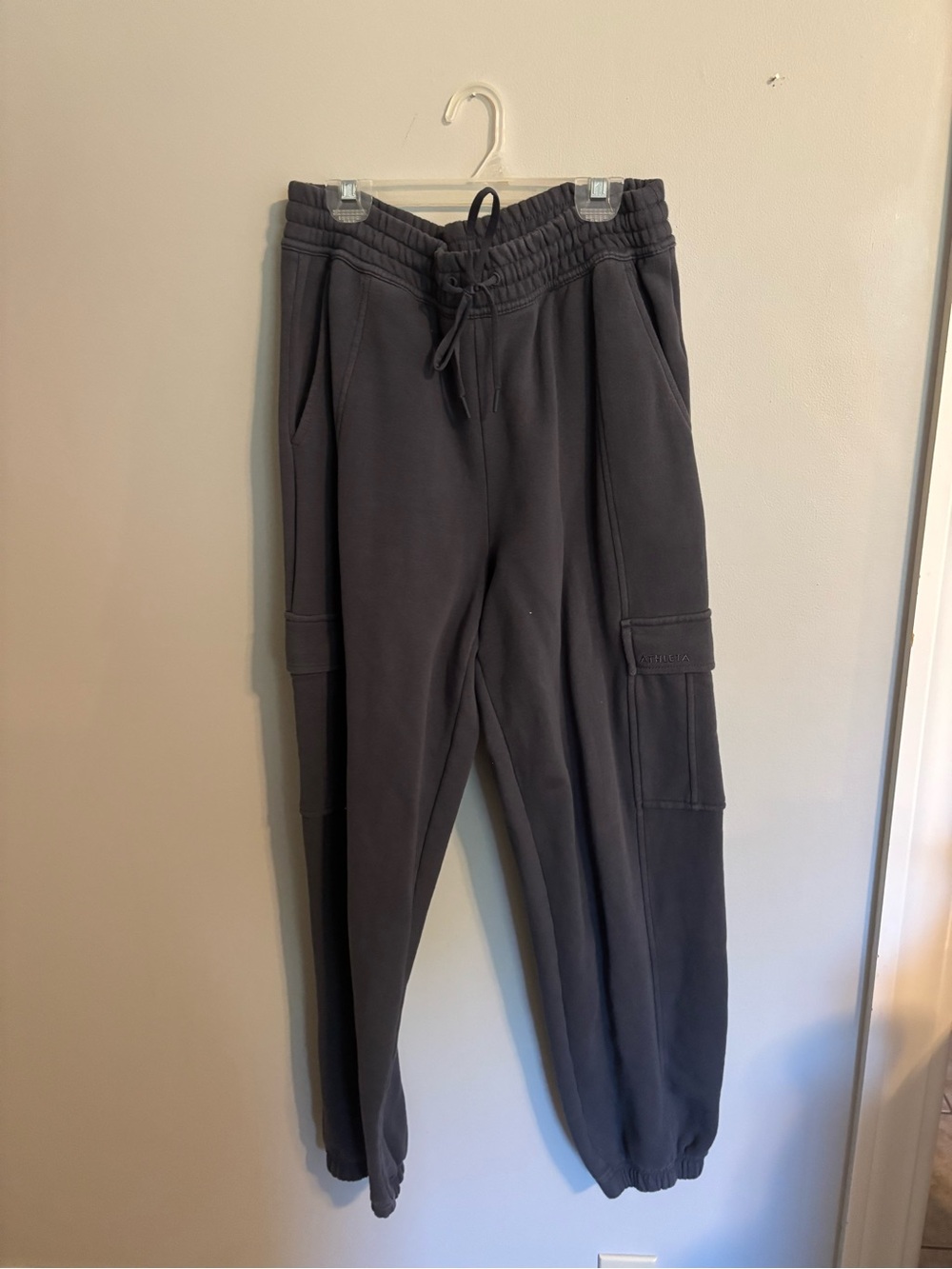 Athleta Charcoal Gray Cargo Jogger Sweatpants
